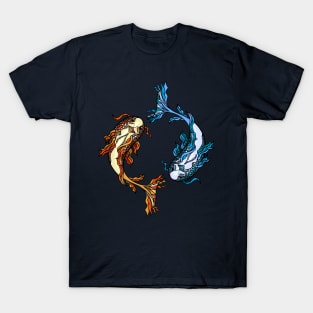 Colourful  Catfish yin yang T-Shirt